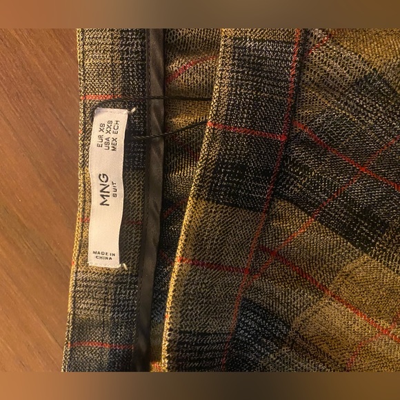 Mango plaid pleated skirt - Picture 3 of 4